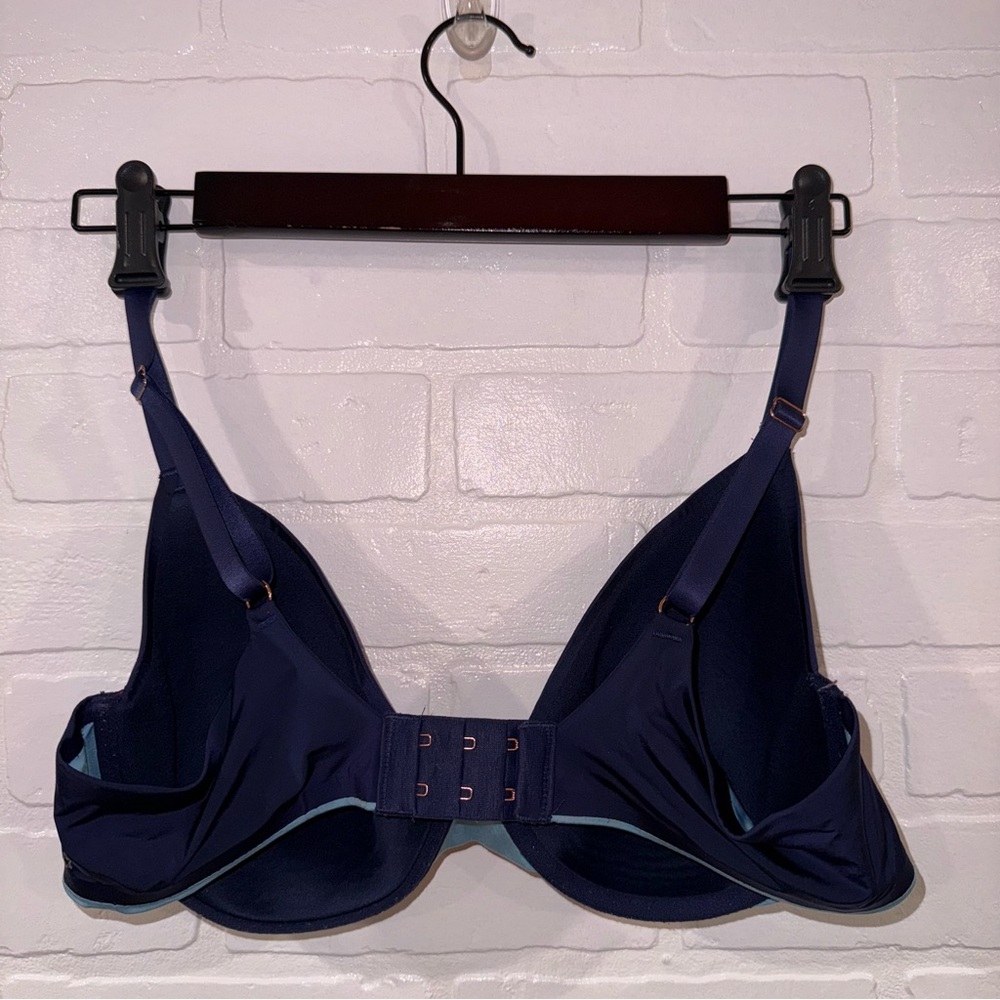 Aerie Real Me Full Coverage Blue Underwire Bra with Cute Star Print - Picture 11 of 13
